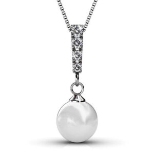 Lustrous Pendant Necklace Embellished With SWAROVSKI® Crystals
