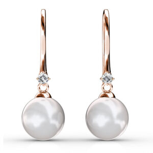 Magnificent Pearl Hook Earrings Embellished With SWAROVSKI® Crystals