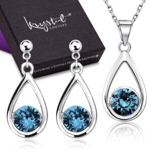 Boxed Morning Dew Necklace And Earrings Set Embellished with SWAROVSKI® crystals