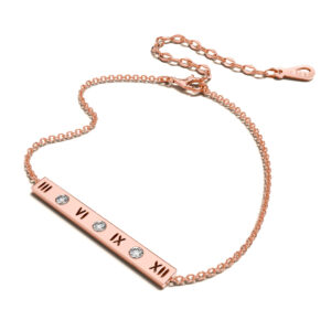 Roman Plate Bracelet in Rose Gold