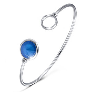 Pristine Bangle White Gold Embellished With SWAROVSKI® Crystals