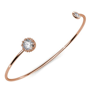 Ultra-Chic Open Bangle Rose Gold Embellished With SWAROVSKI® Crystals