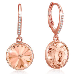 Precious Drop Earrings Light Peach Embellished with SWAROVSKI®  crystals