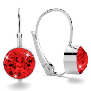 Audrey Lever Back Earrings Embellished with SWAROVSKI® crystals - Light Siam