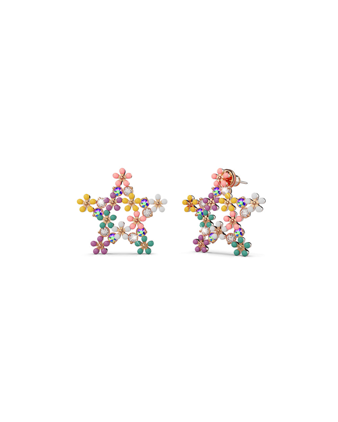 Star Flower Stud Earrings