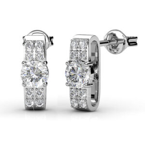 Glaze Stud Earrings Embellished With SWAROVSKI Crystals