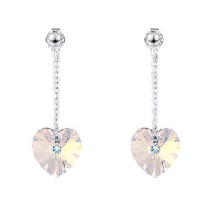 My Love Dangle Earrings Embellished with Crystals from SWAROVSKI® Moonlight