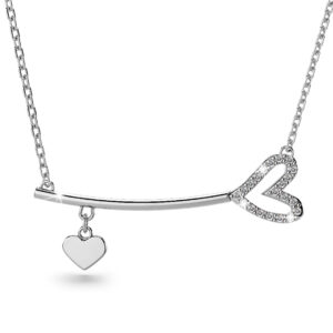 Romantic Love Bar Necklace Embellished With SWAROVSKI® Crystals