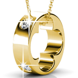 Ring Pendant Necklace Embellished with SWAROVSKI® crystals