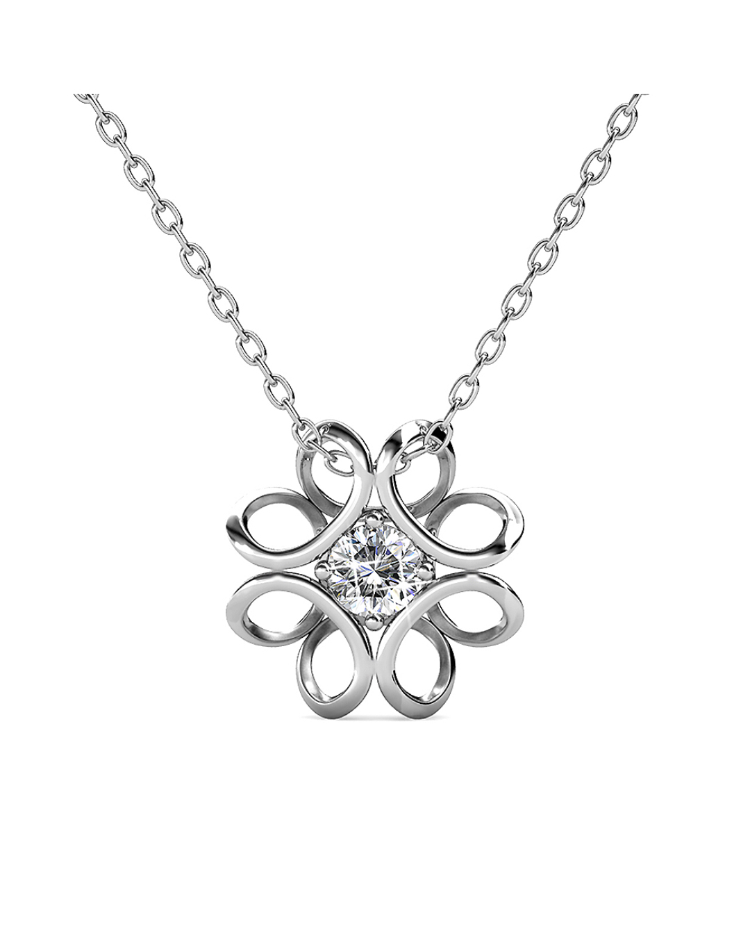 Daffodil Hologram Short Necklace Embellished With SWAROVSKI® Crystals