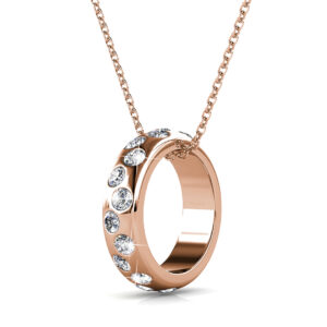 Ecliptic Pendant Necklace in Rose Gold Adorned with SWAROVSKI® Crystals