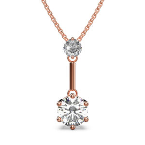 Divine Crystal Long Pendant Necklace in Rose Gold Embellished with Crystals from SWAROVSKI®