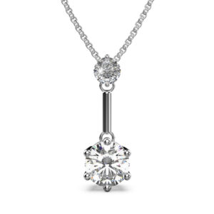 Divine Crystal Long Pendant Necklace in White Gold Embellished with Crystals from SWAROVSKI®