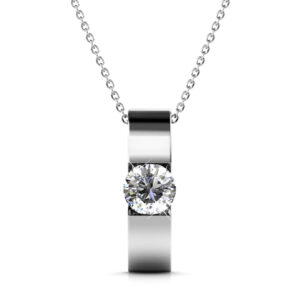 Shine Bright Pendant Necklace in White Gold Embellished with SWAROVSKI® crystals