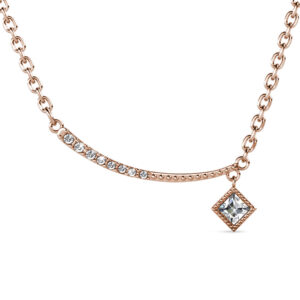 Sparkling Pendant Necklace in Rose Gold Embellished with SWAROVSKI® crystals