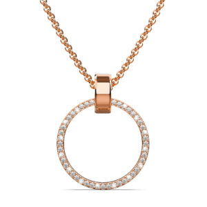 Orbit of Charm Necklace Embellished with SWAROVSKI® Crystal in Rose Gold