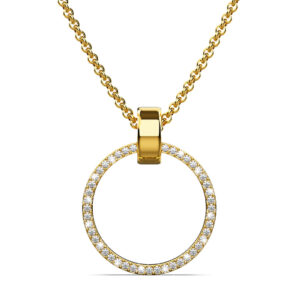 Orbit of Charm Necklace Embellished with SWAROVSKI® Crystal in Gold
