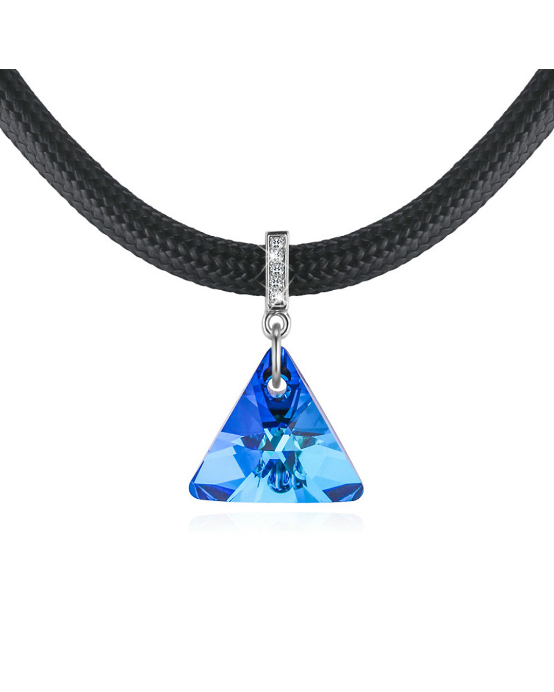Trigon Capri Blue Necklace Embellished With SWAROVSKI® Crystals