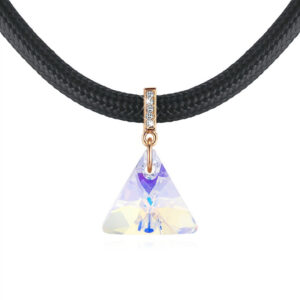Trigon AB Necklace Embellished With SWAROVSKI® Crystals
