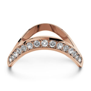 Contortion Ring Embellished With SWAROVSKI® Crystals Rose Gold