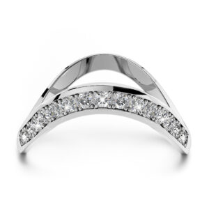 Contortion Ring Embellished With SWAROVSKI® Crystals White Gold